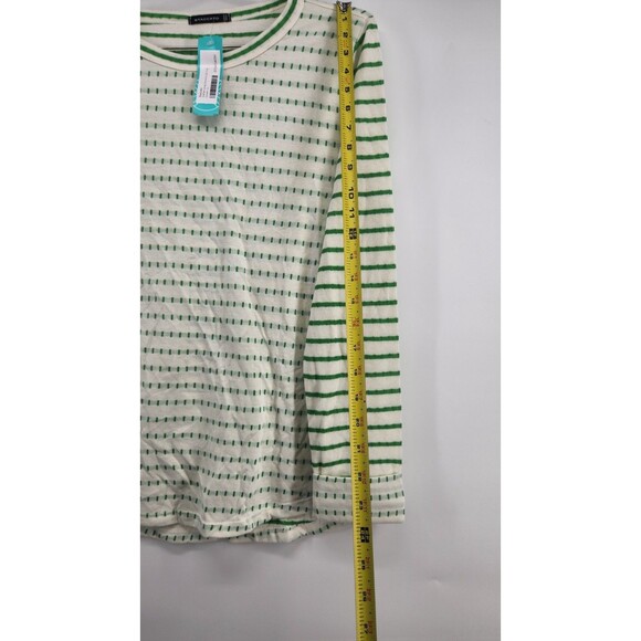 Staccato Women's Large Green Stefan Long Sleeve Knit Top Shirt NWOT Geometric - Picture 7 of 9